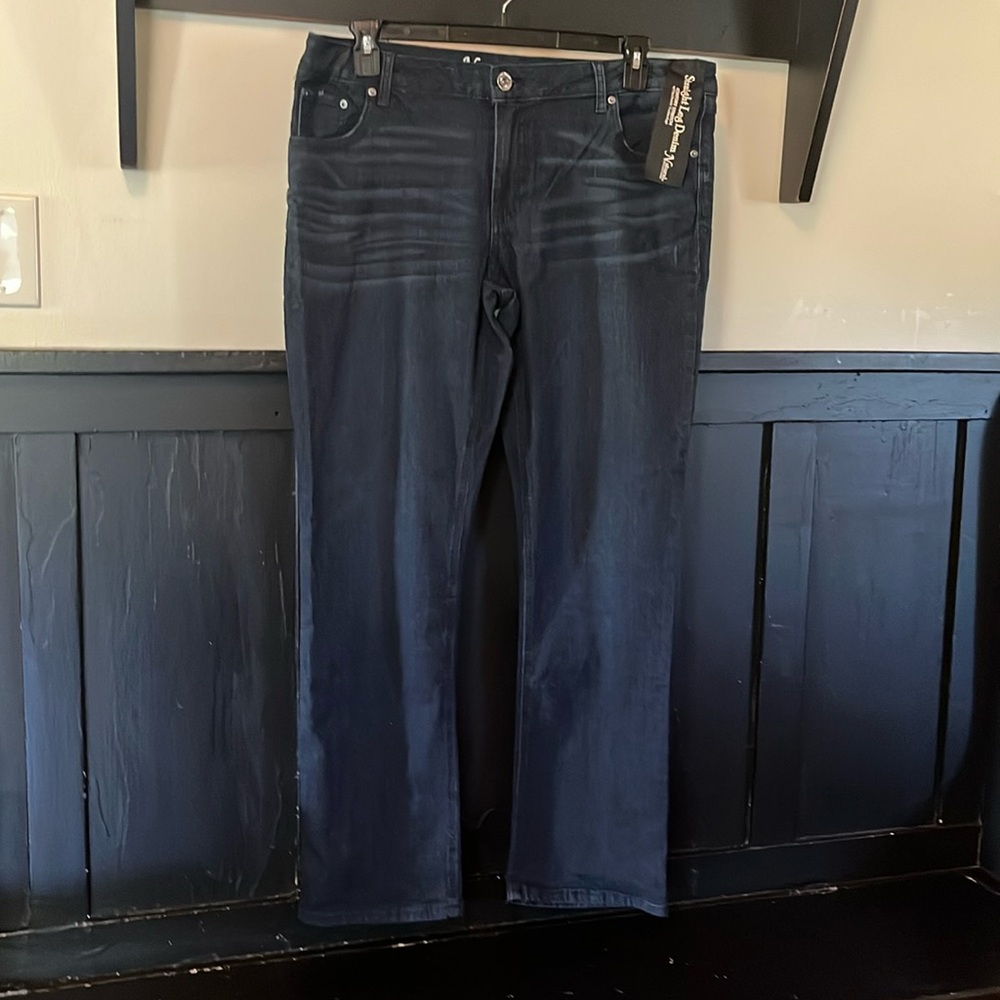 18A natural reflections jeans NWT straight leg comfort stretch dark wash